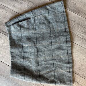 Uniqlo Charcoal Plaid Mini Skirt